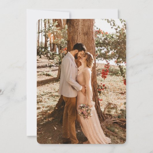 Invitation Crème Snowberry+Eucalyptus Réception de mariage Ph (Dos)