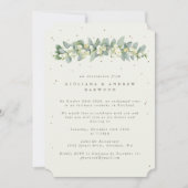 Invitation Crème Snowberry+Eucalyptus Réception de mariage Ph (Devant)