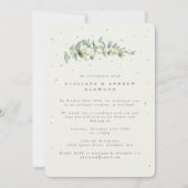 Invitation Crème Snowberry+Eucalyptus Réception de mariage Ph (Devant)