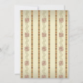 Invitation Crème tribale indigène rouge foncé et Mariage Brow (Dos)