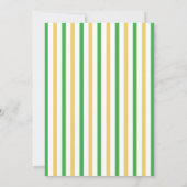 Invitation Crème verte Jaune Prêt À Pop Baby shower (Dos)