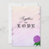 Invitation Crème violette Vintage Floral Aquarelle Mariage (Dos)