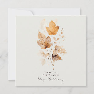 Invitation Crème Whispers of Fall Fête des mariées Merci