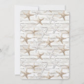 Invitation Crème White Ocean Starfish Fête des mariées de pla (Dos)