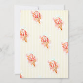 Invitation Crèmes glacées, Baby shower à rayures de peinture (Dos)