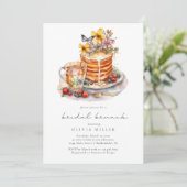 Invitation Crêpes à l'aquarelle Brunch de mariage  (Debout devant)