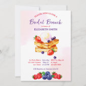 Invitation crêpes de douche nuptiale baies de crème glacée (Devant)