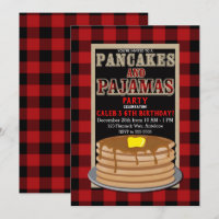 Crêpes rustiques et pyjama carreau rouge et noir B