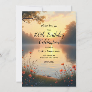 Invitation Crépuscule au bord du lac, murmures près de l'eau