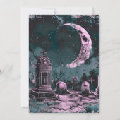 Invitation Crescent Moon Crescent Croix de cimetière Fête d'H (Dos)