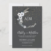 Invitation Crescent Moon Mariage céleste (Devant)