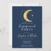 Invitation Crescent Moon Starry Night (Devant)