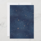 Invitation Crescent Moon Starry Night Navy Enregistrer la dat (Dos)