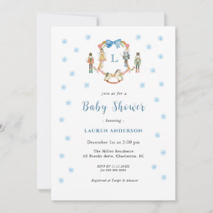Invitation Crest de casse-noisette mignon avec monogramme Gar