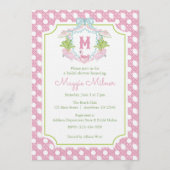 Invitation Crest de monogramme prépa Palm Beach (Devant)