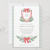 Invitation Crest de Noël | Mariage photo Whimsical (Devant)