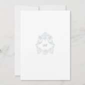 Invitation Crest Monogram Logo Dusty Blue Wedding (Dos)
