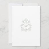 Invitation Crest Monogram Logo Sage Green Wedding (Dos)