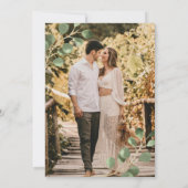 Invitation Crest monogramme sauge eucalyptus mariage photo (Dos)