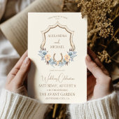 Invitation Crest Western Pays Bohème Floral Mariage