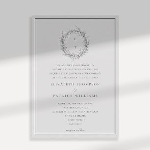 Invitation Crête sauvage de verdure Formelle Mariage traditio