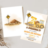 Invitation Creusement de la construction Camion 3ème fête d'a