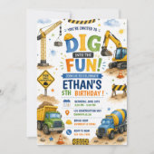 Invitation Creusez dans l'anniversaire de construction amusan (Devant)