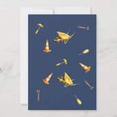 Invitation Creusons un peu de construction amusante fête d'an (Dos)