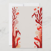 Invitation Crevettes rouges Crevettes poisson mariage Invitat (Devant)