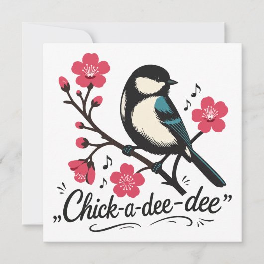 Invitation cri de la mésange 'Chick-a-dee-dee-dee' (Devant)