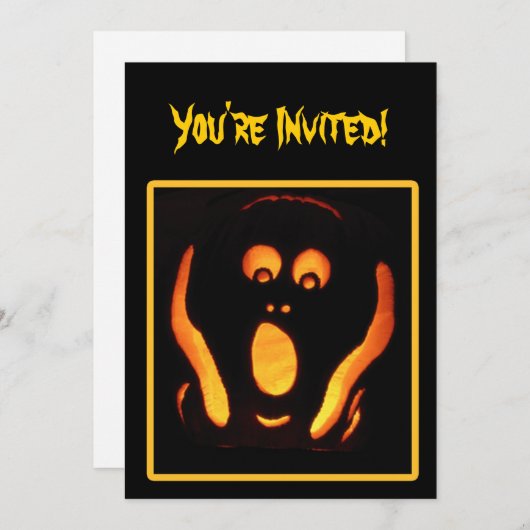 Invitation Cri perçant de Halloween (Devant / Derrière)