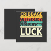 Invitation Cribbage A Test Of My Skills Versus Luck Cribbage  (Devant / Derrière)