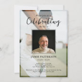 Invitation Cricket Player Celebration of Life Photo Funeral (Devant)