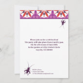 Invitation Crickets et fleurs rouge violet (Devant)