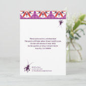 Invitation Crickets et fleurs rouge violet (Debout devant)