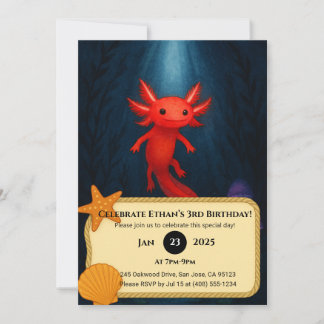 Invitation Crimson Axolotl dans la Grotte des champignons Ann