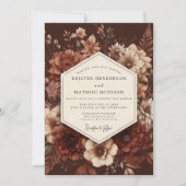 Invitation Crimson Baroque Bloom Wedding (Devant)