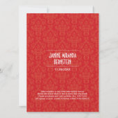 Invitation Crimson Damask Torah Bat mitzvah (Dos)