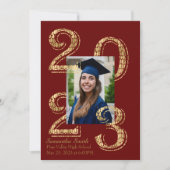 Invitation Crimson et Gold 2023 Diplôme Photo (Devant)