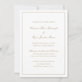 Invitation Crimson Gold Simple Mariage (Devant)