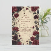 Invitation Crimson gothique Dahlia Halloween Célébration (Debout devant)