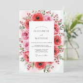Invitation Crimson Lush Spring Wedding (Debout devant)