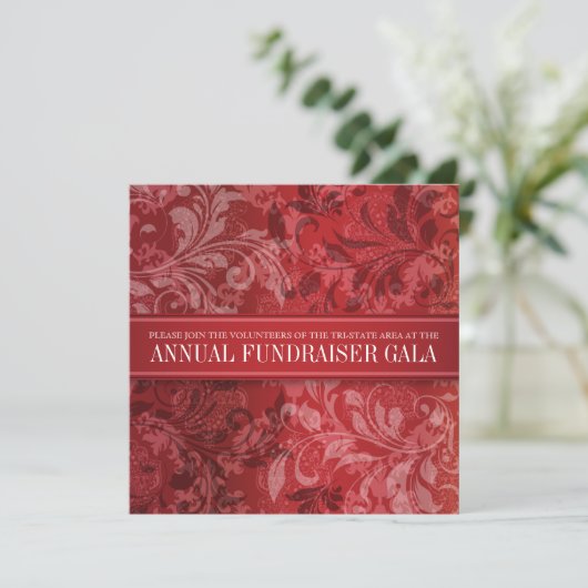 Invitation Crimson Paisley Swirl (Debout devant)