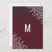 Invitation Crimson Red Hanging Diamond Lights Mariage (Dos)