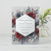 Invitation Crimson Slate Gothic Wedding (Debout devant)