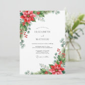 Invitation Crimson Striking Winter Wedding (Debout devant)