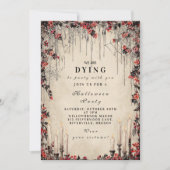 Invitation Crimson Vines Gothique Halloween Célébration (Devant)