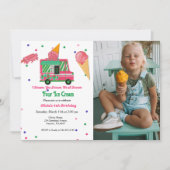 Invitation Cris quatre glaces 4e fête d'anniversaire (Devant)