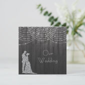 Invitation Cristal Chevalier clair en mariage d'armure brilla (Debout devant)