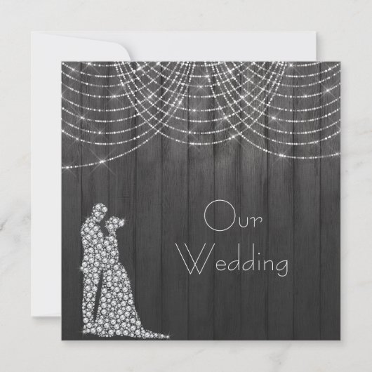 Invitation Cristal Chevalier clair en mariage d'armure brilla (Devant)